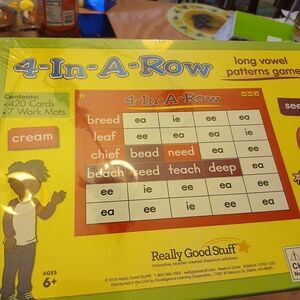 4-In-A-Row Long Vowel Patterns Game